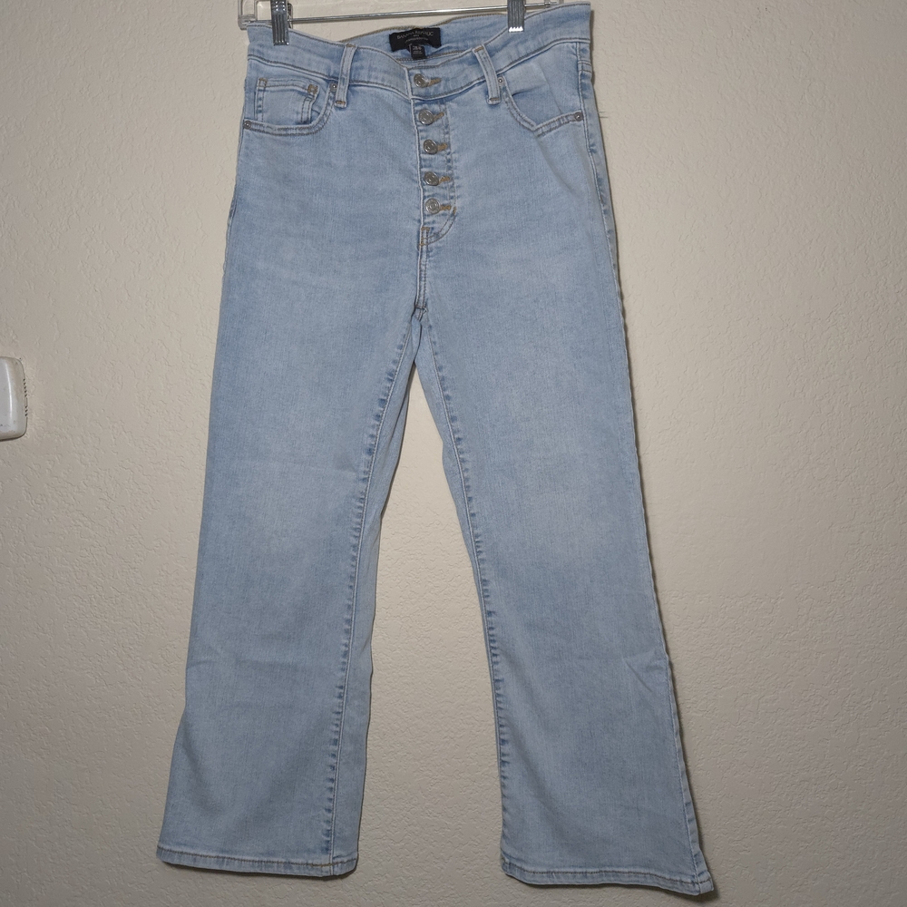 Banana Republic High-Rise Cropped Bootcut Jeans Light Wash Blue Size 28.